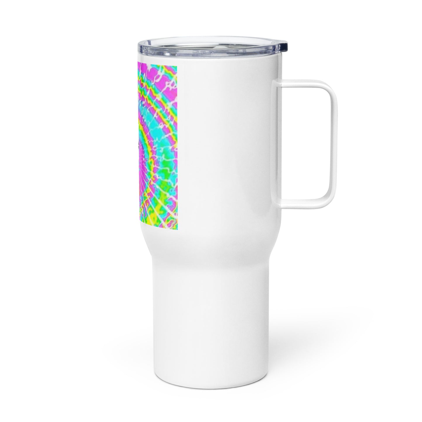 Travel mug with a handle